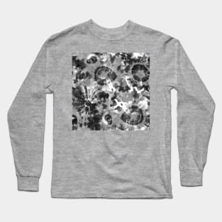 Gray Psychedelic Tie-Dye Long Sleeve T-Shirt